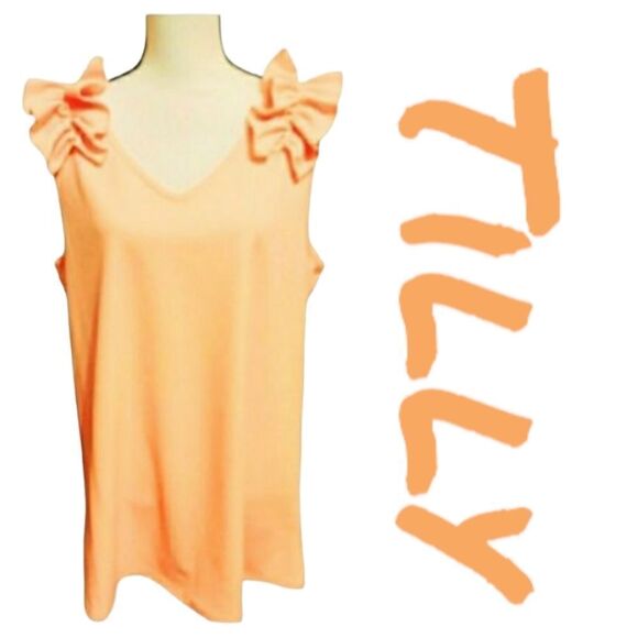 PINK New with tags ruffled Tilly tunic. Womens Size large - Picture 1 of 9